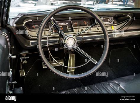 BERLIN - JUNE 09, 2018: Interior of a full-size car Plymouth Fury III ...