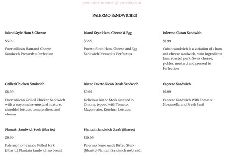 Online Menu of Palermo Puerto Rican Kitchen Restaurant, Orange Park ...