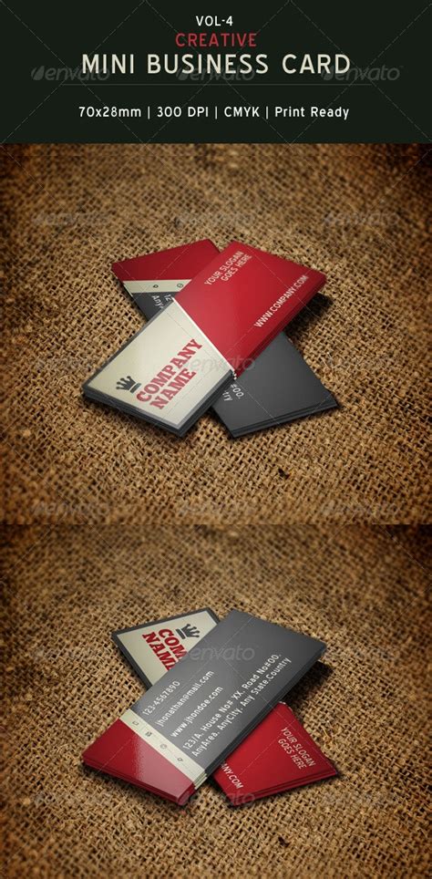 Creative Mini Business Card Template 04 by CreativeSource_online | GraphicRiver