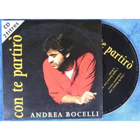 Con te partiro / voglio restare cosi by Andrea Bocelli, CDS with grey91 - Ref:114663379