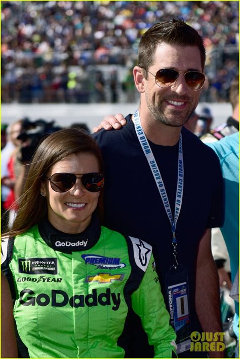 Aaron Rodgers & Danica Patrick Share Sweet Moment at Daytona 500: Photo ...