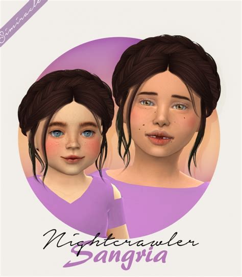 Nightcrawler Sangria hair for kids and toddlers at Simiracle » Sims 4 Updates