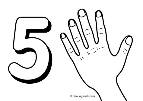 5 numbers coloring pages | Free printable numbers, Printable coloring book, Coloring pages