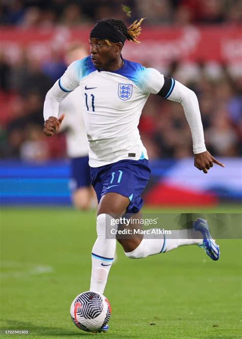 Noni Madueke of England during the UEFA U21 EURO Qualifier between ...