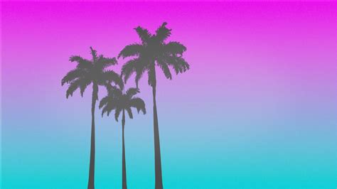 Download Aesthetic Retro Black Palm Trees Wallpaper | Wallpapers.com