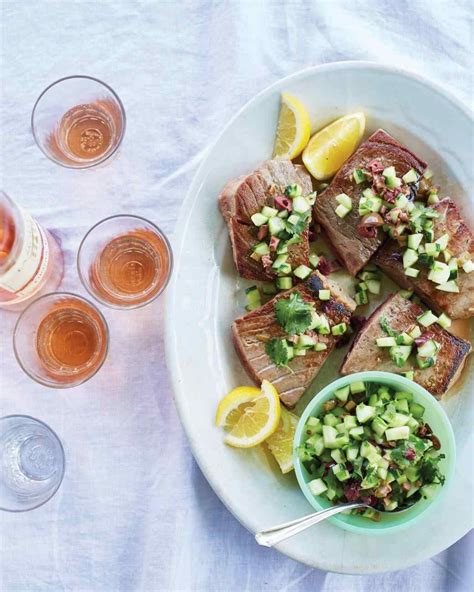 Bluefin Tuna with Olive, Cucumber, and Cilantro Relish | Recipe | Fresh tuna recipes, Fresh tuna ...