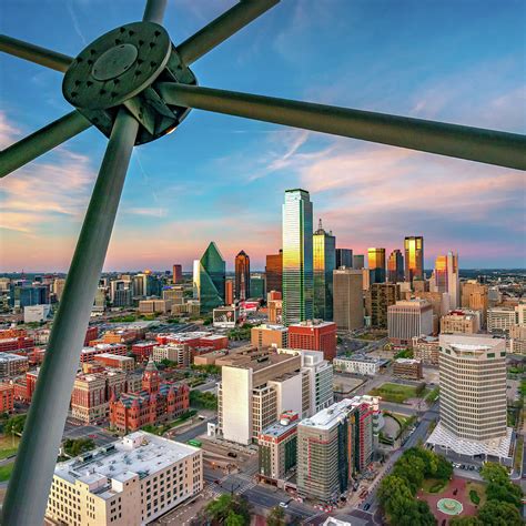 Reunion Tower View Of Downtown Dallas Texas Cityscape 1x1 Photograph by ...