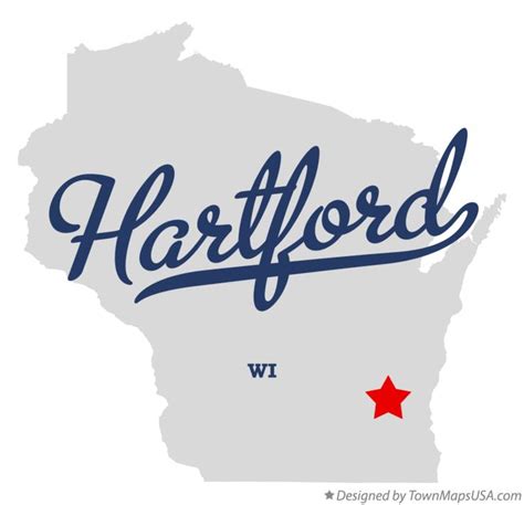 Map of Hartford, WI, Wisconsin