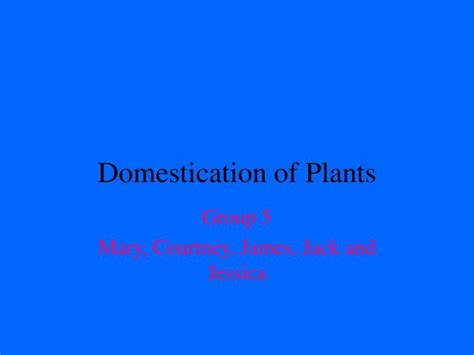 PPT - Domestication of Plants PowerPoint Presentation, free download ...