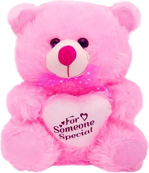 ADS Toys Beautiful Pink Teddy Bear with Heart - 50 cm - Beautiful Pink ...