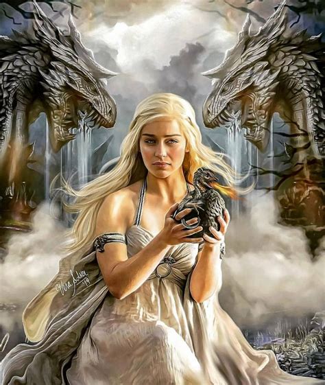 Cool looking Daenerys Targaryen artwork. #gameofthrones #targaryen #dragons | Mother of dragons ...