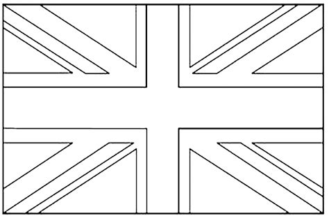 United kingdom union jack - Flags Coloring pages for kids to print & color