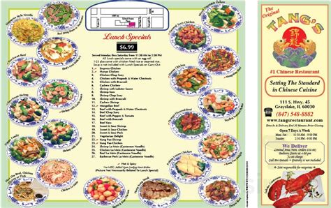 Tang's Chinese Restaurant menu in Grayslake, Illinois