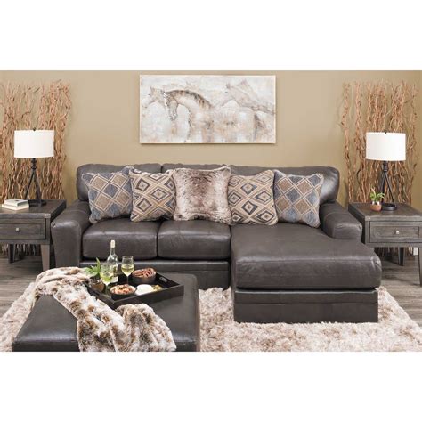 Denali 2 Piece Italian Leather Sectional with RAF Chaise | 4378-76/46 ...