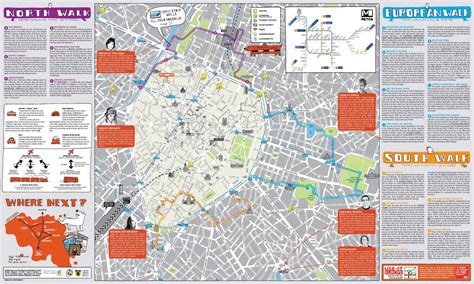 Brussels city map tourist - Brüssel-Stadtplan mit Sehenswürdigkeiten ...