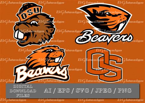 OSU Beaver Template Vector Files .ai / .eps / Pdf / Svg / Jpeg - Etsy