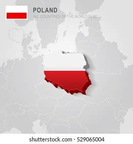 Poland Neighboring Countries Europe Administrative Map Stock Vector ...