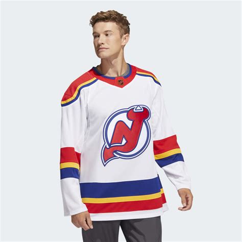 adidas Men's Devils Authentic Reverse Retro Wordmark Hockey Jersey ...