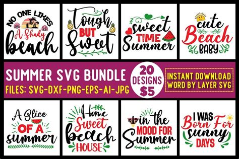 Summer SVG Bundle Vol.5 Bundle · Creative Fabrica