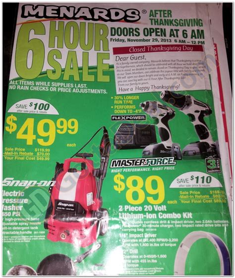 Menards Black Friday Ad 2013 - My Frugal Adventures