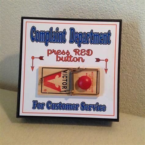 Complaint Department Sign, Mouse Trap Sign, Customer Service Sign ...