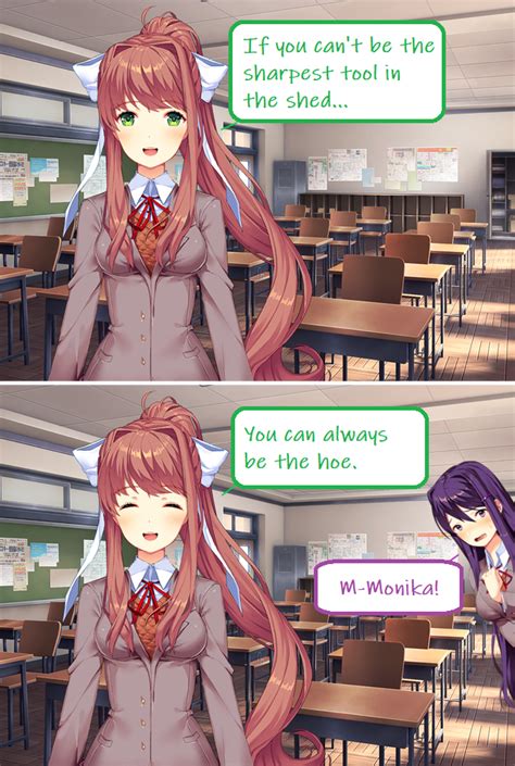 (Poor) Motivational Quote With Monika : r/DDLC