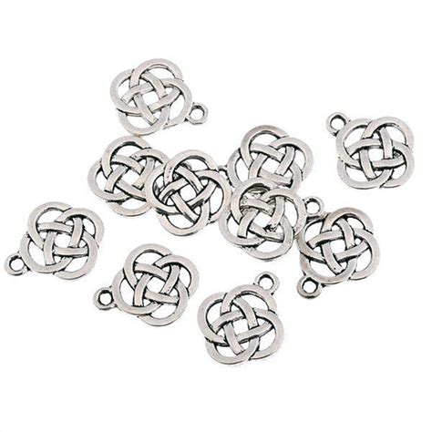 10 Antique Silver Celtic Knot Pagan Charms Double Sided 15x15mm US SELLER - Etsy