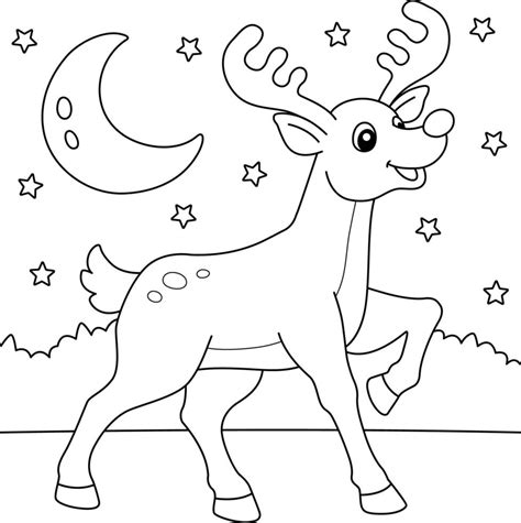 Flying Reindeer Coloring Pages