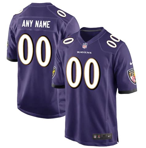 Baltimore Ravens Purple Customized Game Jersey - jerseys2021