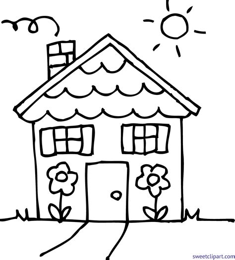 House Line Drawing Clip Art at GetDrawings | Free download