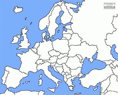 Blank Europe Map Quiz Printable - Printable Maps