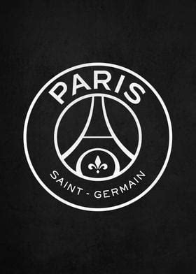 'Crest white black' Poster by Paris Saint-Germain | Displate