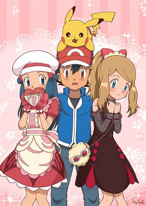 Serena, Dawn and Ash 💝 Pokemon xy in 2021 | Pokémon heroes, Pokemon ...