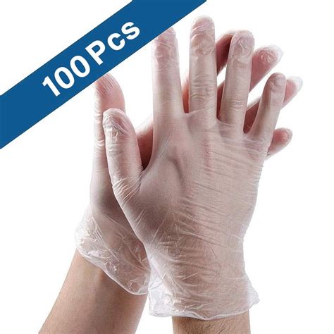 100 Piece Disposable Clear Plastic Gloves,Plastic Disposable Food Prep ...