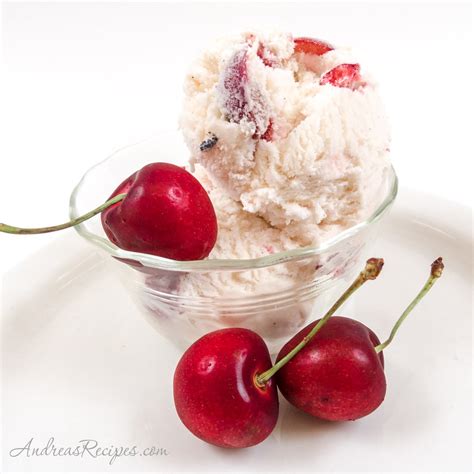 Cherry Vanilla Ice Cream Recipe ~ Andrea Meyers