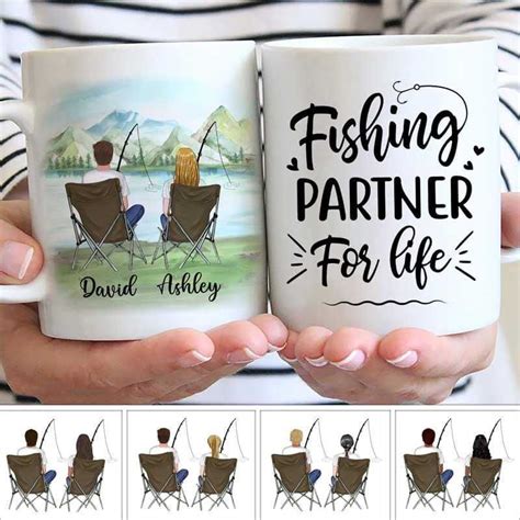 Couple Fishing Lake Landscape Personalized Mug in 2021 | Personalized ...