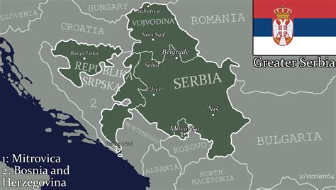 Greater Serbia (First map) : r/imaginarymaps