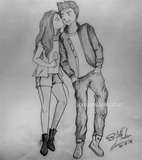 couple drawing | Couple drawings, Couple sketch, Sketches