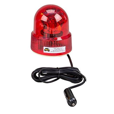 Wolo (3110-R) Beacon Light Rotating Emergency Warning Light - 12 Volt ...