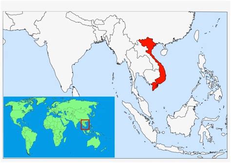 Asia Travel Information Vietnam - Vietnam Map In Asia - Free Transparent PNG Download - PNGkey