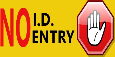 No Id No Entry Clipart