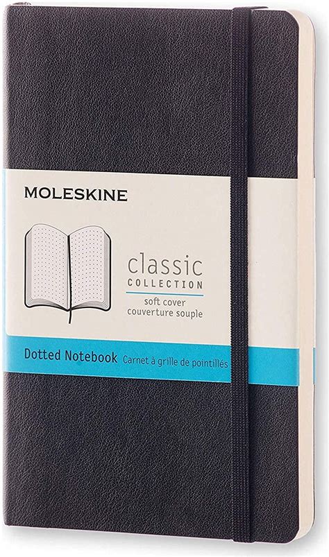 Moleskine Classic Notebook, Pocket, Dotted, Black, Soft Cover (3.5 x 5. ...