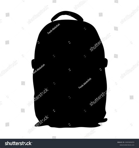 Kids School Backpack Silhouette Vector Illustration Stock Vector ...