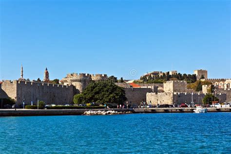 Rhodes medieval castle stock photo. Image of blue, holidays - 26594562