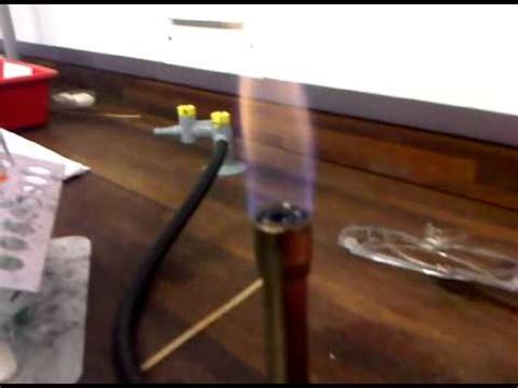 science experiment with bunsen burners and powder' - YouTube