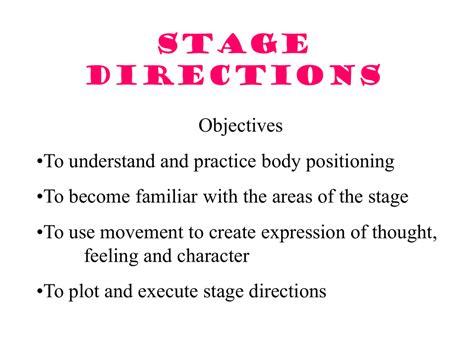 Chapter 6 Stage Directions