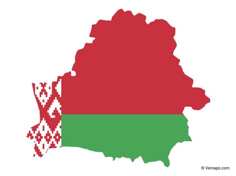 Flag Map of Belarus | Free Vector Maps | Belarus, Belarus flag, Map