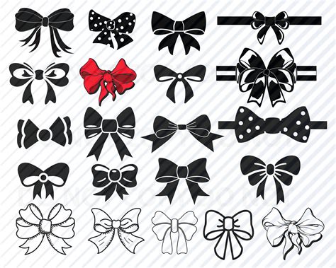 Bows Ribbons Line Art Silhouette Line Art Line Art Images Bow | My XXX ...