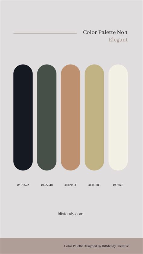 Elegant Modern Color Palette l Brand Design | Website color palette ...