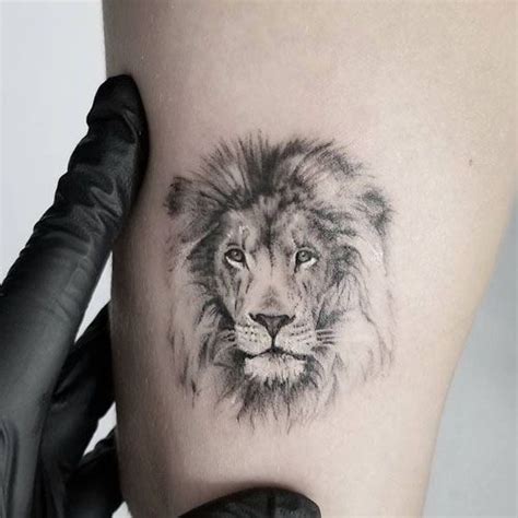 Cool Small Lion Tattoo For Men | Small lion tattoo, Mens lion tattoo, Simple tattoos for guys